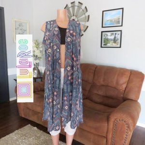 NWT LulaRoe Sleeveless Joy Kimono Duster Size M